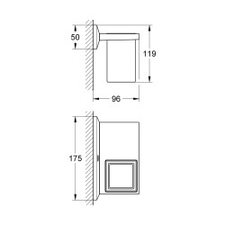 Grohe Allure Brilliant Raf Ve Fırçalık - 40503000 - 2