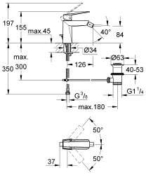 Grohe Allure Brilliant Tek Kumandalı Bide Bataryası - 24347000 - 4