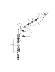 Grohe Allure Brilliant Tek Kumandalı Lavabo Bataryası 1/2' L-Boyut - 24345000 - 2