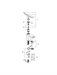 Grohe Allure Brilliant Tek Kumandalı Lavabo Bataryası M-Boyut - 24342000 - 2