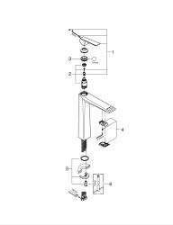 Grohe Allure Brilliant Tek Kumandalı Lavabo Bataryası Xl-Boyut - 24346DC0 - 2