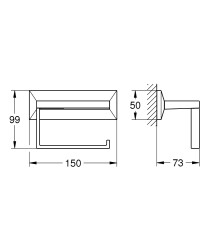 Grohe Allure Brilliant Tuvalet Kağıtlığı - 40898000 - 3