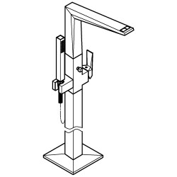 Grohe Allure Brilliant Yerden Küvet Bataryası - 24348AL0 - 3