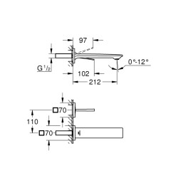 Grohe Allure İki Delikli Lavabo Bataryası M - Boyut - 19386002 - 1