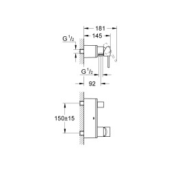 Grohe Allure Tek Kumandalı Duş Bataryası - 32846000 - 2