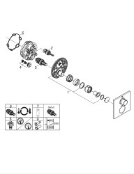 Grohe Allure Tek Valfli Akış Kontrollü, Ankastre Termostatik Duş Bataryası - 19380DL2 - 2