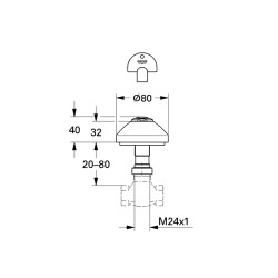 Grohe Ankastre Stop Valf - 19842000 - 2