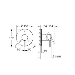 Grohe Atrio Ankastre Duş Bataryası - 24065Gl3 - 2