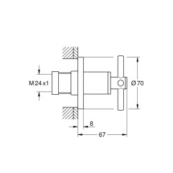 Grohe Atrio Ankastre Stop Valf - 19069003 - 2