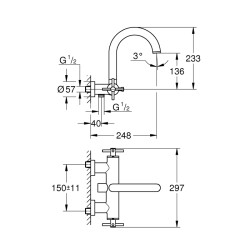 Grohe Atrio Banyo Bataryası - 25010003 - 2