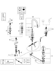 Grohe Atrio Private Collection 3 Delikli Lavabo Bataryası L-Boyut - 20593AL0 - 2