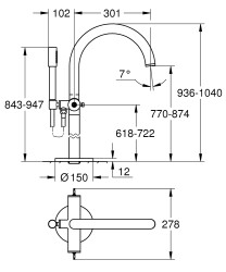 Grohe Atrio Private Collection Banyo Bataryası - 25227000 - 4