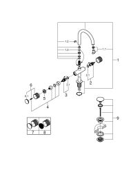 Grohe Atrio Private Collection Tek Delikli Lavabo Bataryası 1/2' Xl-Boyut - 21142000 - 2