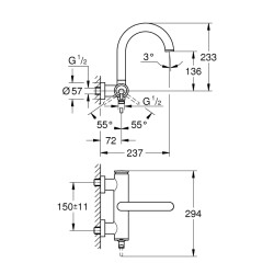 Grohe Atrio Tek Kumandalı Banyo Bataryası - 32652Gl3 - 2