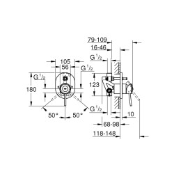 Grohe Bauclassic Ankastre Banyo/Duş Bataryası - 29047000 - 2