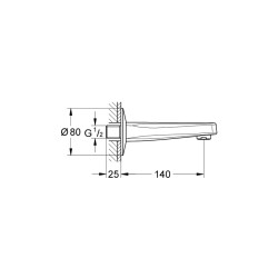 Grohe Baucontemporary Çıkış Ucu - 13252000 - 2