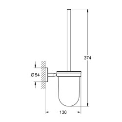 Grohe Baucosmopolitan Tuvalet Fırçası Seti - 40463001 - 2