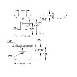 Grohe Bauedge Ceramic - 39808000 - 2