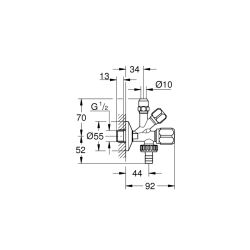 Grohe Bulaşık Makinaları Ve Eviye Bataryaları İçin Çift Çıkışlı Musluk - 22035000 - 2