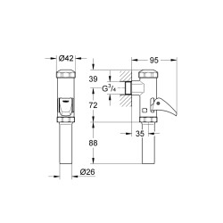 Grohe Dal-Klozet İçin Tam Otomatik Yıkama Valfi - 37141000 - 2