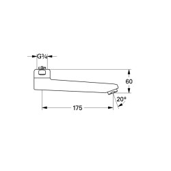 Grohe Döküm Döner Çıkış Ucu - 13462000 - 2