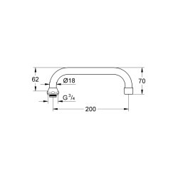 Grohe Döner Boru Çıkış Ucu - 13028000 - 2