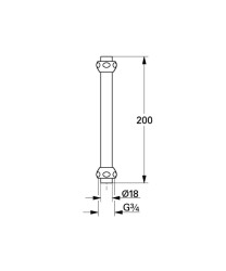 Grohe Duvar Bağlantısı İçin Set 200 Mm - 45058000 - 4