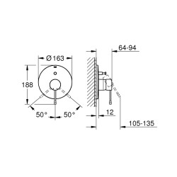 Grohe Essence Ankastre Banyo/Duş Bataryası - 19285DA1 - 2