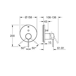 Grohe Essence Ankastre Banyo/Duş Bataryası - 24058Da1 - 2