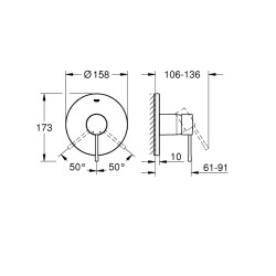 Grohe Essence Ankastre Duş Bataryası - 24168001 - 2