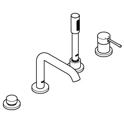 Grohe Essence Dört Delikli Küvet Bataryası - 25251A01 - 3