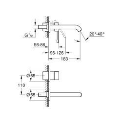 Grohe Essence İki Delikli Lavabo Bataryası M-Boyut - 19408Gn1 - 2