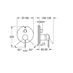 Grohe Essence Tek Kumandalı 3 Yönlü Banyo Bataryası - 24092Dc1 - 2