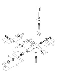 Grohe Essence Tek Kumandalı Banyo Bataryası - 25249001 - 2