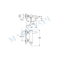 Grohe Essence Tek Kumandalı Banyo Bataryası - 25250KF1 - 4