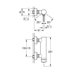 Grohe Essence Tek Kumandalı Duş Bataryası - 33636Da1 - 2