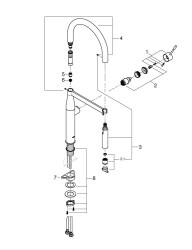 Grohe Essence Tek Kumandalı Eviye Bataryası - 30503000 - 2