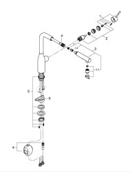 Grohe Essence Tek Kumandalı Eviye Bataryası - 30504000 - 2