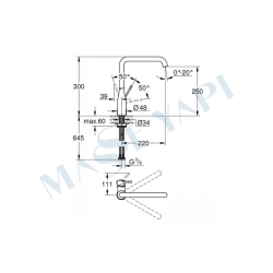 Grohe Essence Tek Kumandalı Eviye Bataryası - 30505KF0 - 9