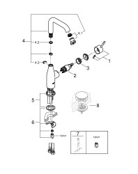 Grohe Essence Tek Kumandalı Lavabo Bataryası 1/2' L-Boyut - 24177001 - 2