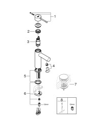 Grohe Essence Tek Kumandalı Lavabo Bataryası S-Boyut - 34813001 - 2