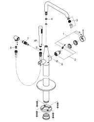 Grohe Essence Yerden Küvet Bataryası - 25248001 - 2