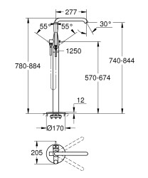 Grohe Essence Yerden Küvet Bataryası - 25248A01 - 4