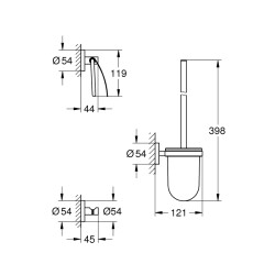 Grohe Essentials City 3'Ü 1 Arada Tuvalet Aksesuar Seti - 40407Dc1 - 2