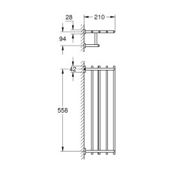 Grohe Essentials Cube Banyo Havluluğu - 40512001 - 2