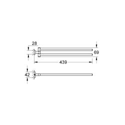 Grohe Essentials Cube Havluluk - 40640624DC124Dc1 - 2
