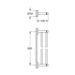 Grohe Essentials İkili Havluluk - 40802Gn1 - 2