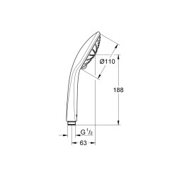 Grohe Euphoria 110 Massage El Duşu 3 Akışlı - 27239001 - 2