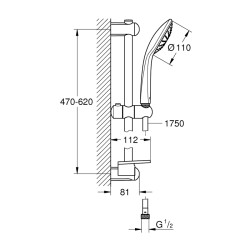 Grohe Euphoria 110 Mono Sürgülü Duş Seti - 2726600E - 2