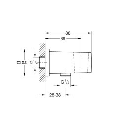 Grohe Euphoria Cube Askılı Duş Çıkış Dirseği - 26370Al0 - 2